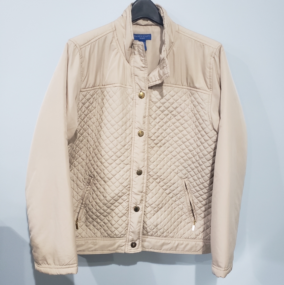 Karen Scott Quilted Puffer Jacket